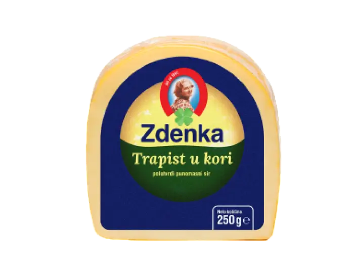 ZDENKA POLUTVRDI PUNOMASNI SIR TRAPIST U KORI 45%MM 250G